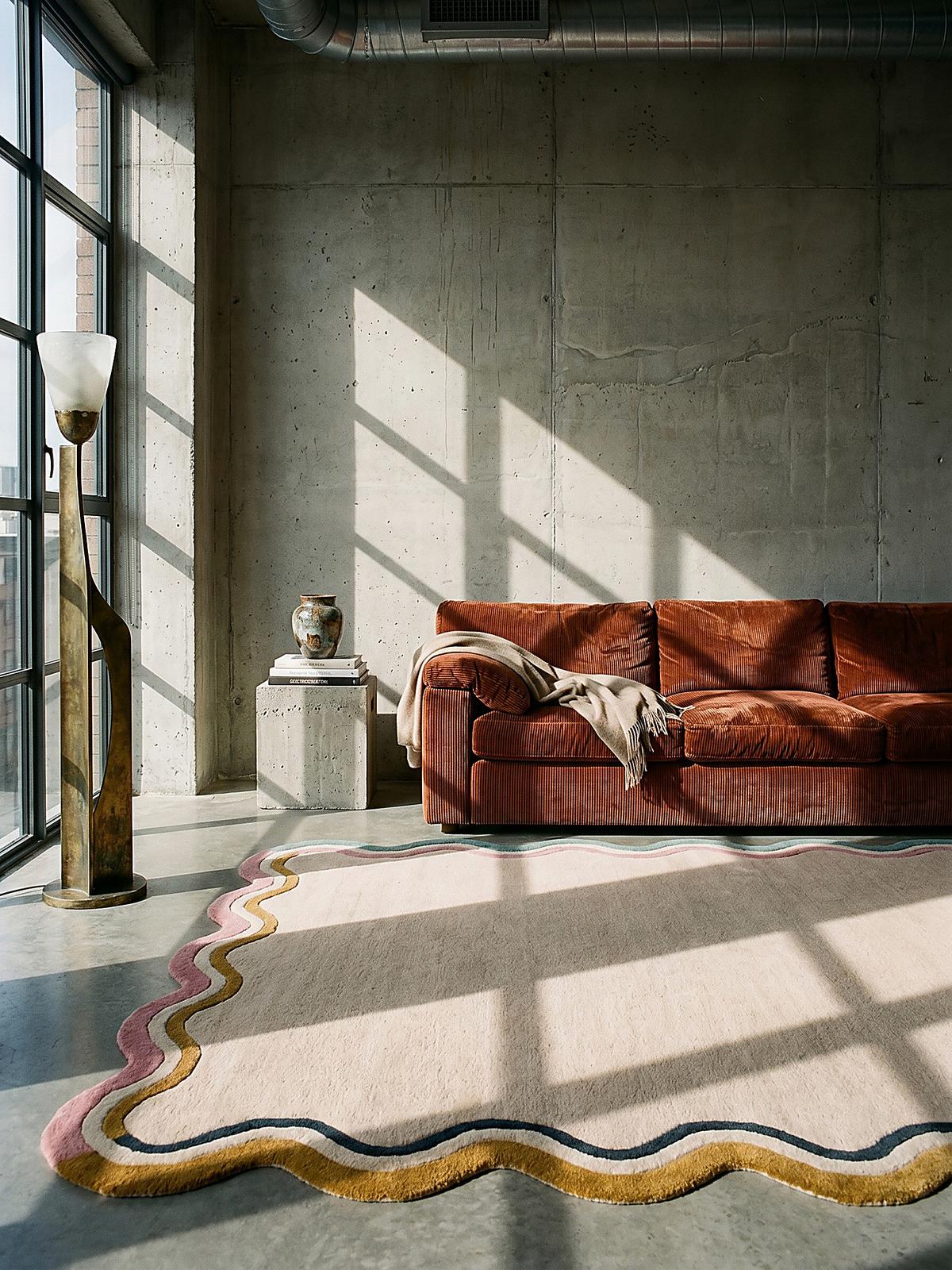 TEPPICH aus Wolle WINCH in Beige, mit Bordüre, 120 x 170 cm - Beige, Textil (170/120cm) - KADIMA DESIGN