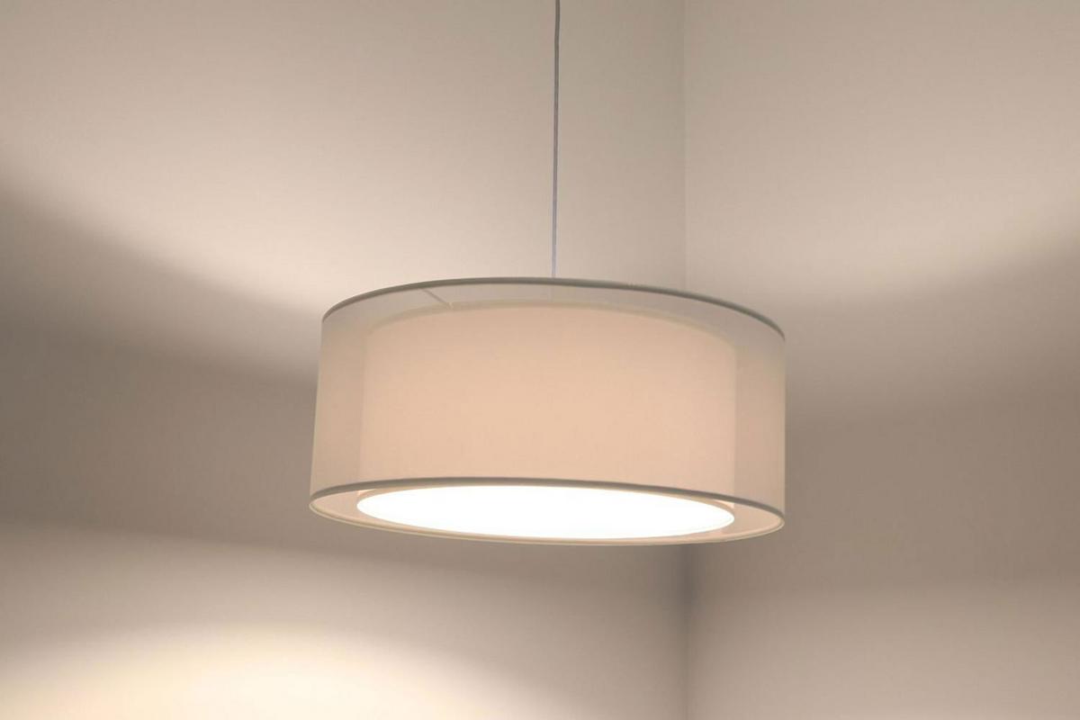 HÄNGELEUCHTE Weiß 40/17 cm - Beige/Weiß, Kunststoff (40/0.9/17cm) - ONZENO