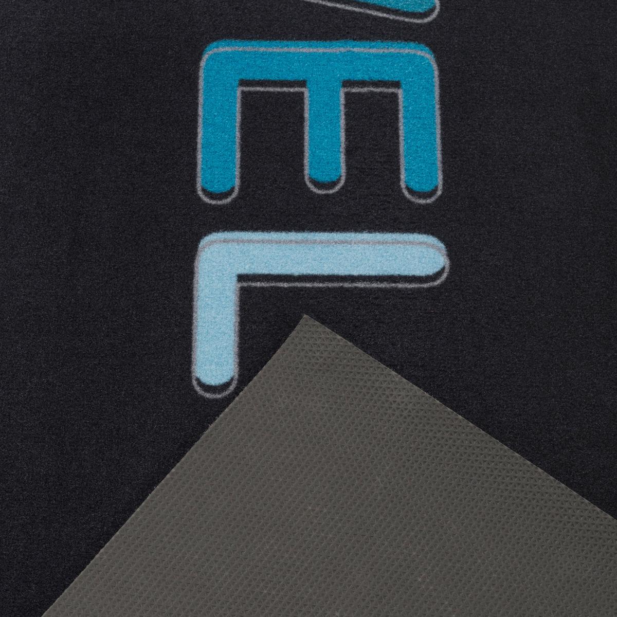 KÜCHENLÄUFER TEPPICH TRENDY SMILEY WELCOME - Schwarz, Textil (45/145cm) - Pergamon