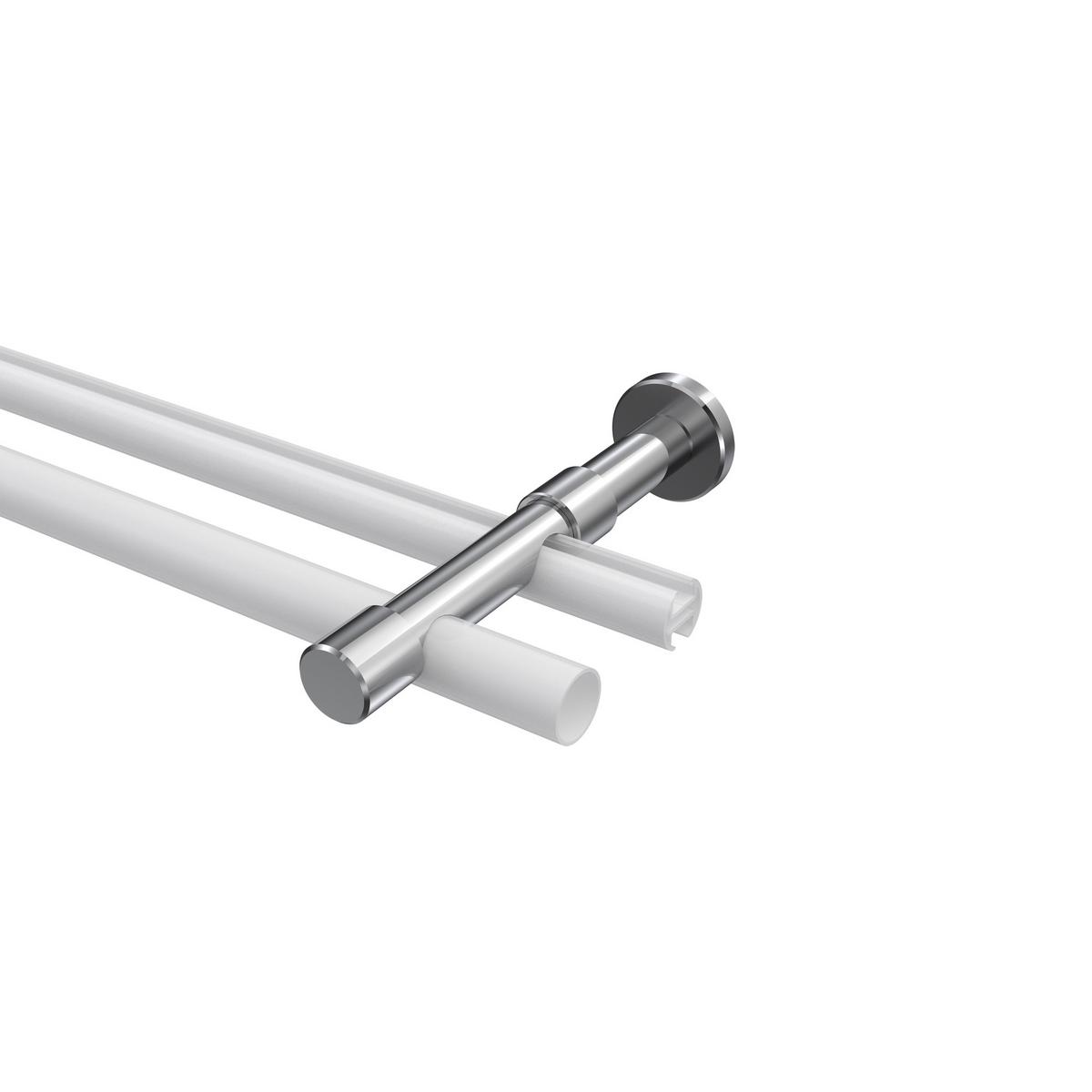 TRÄGER FÜR GARDINENSTANGEN 20 mm Ø, Prestige 2-läufig, Chrom - Chromfarben, Metall (16.2/4/4cm) - INTERDECO