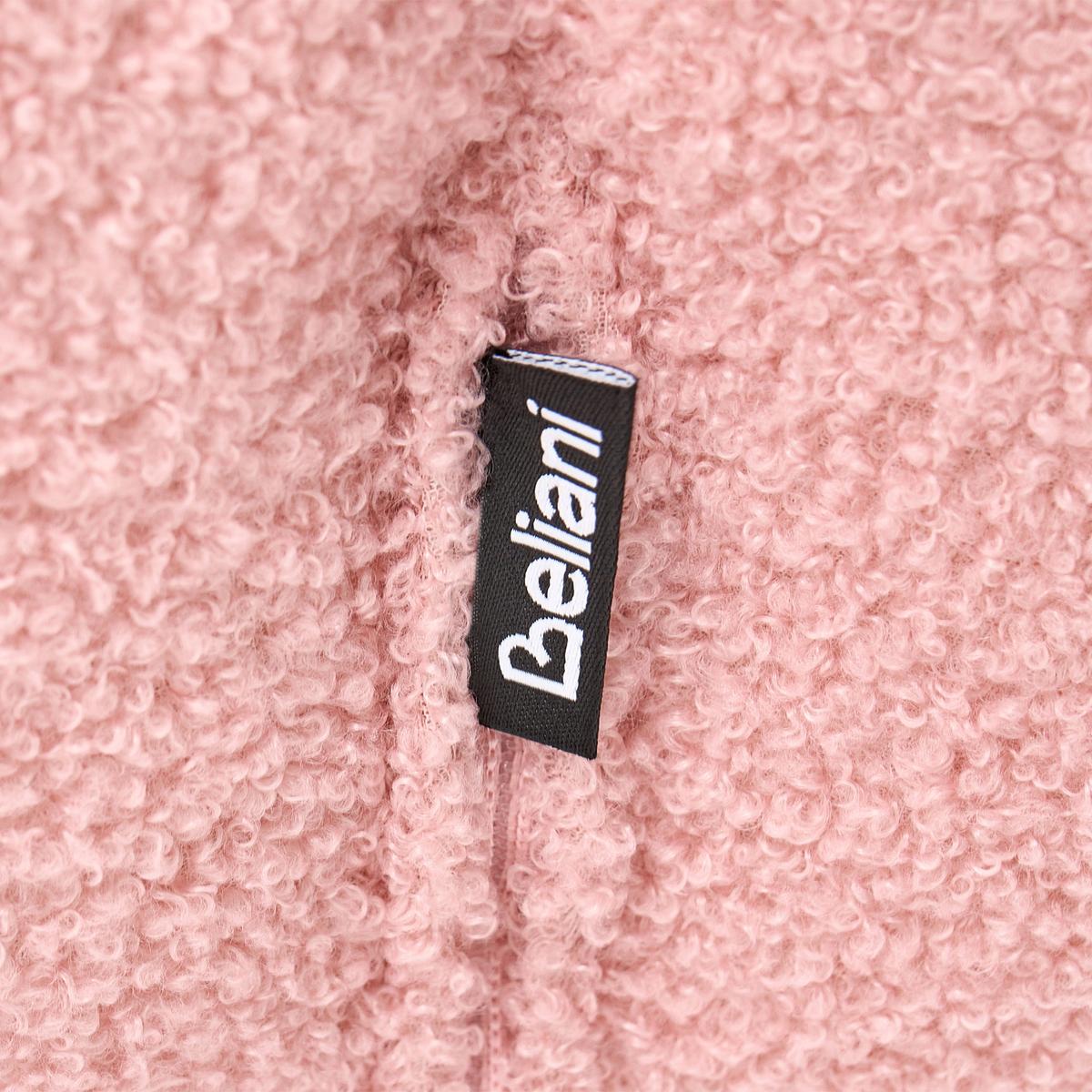 POUF Bouclé Rosa Beaufort - Pink, Textil (60/27/60cm) - Beliani
