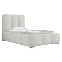 POLSTERBETT Wizko Boucle 90 - Chromfarben/Creme, Holz/Metall (90/200cm) - MIRJAN24
