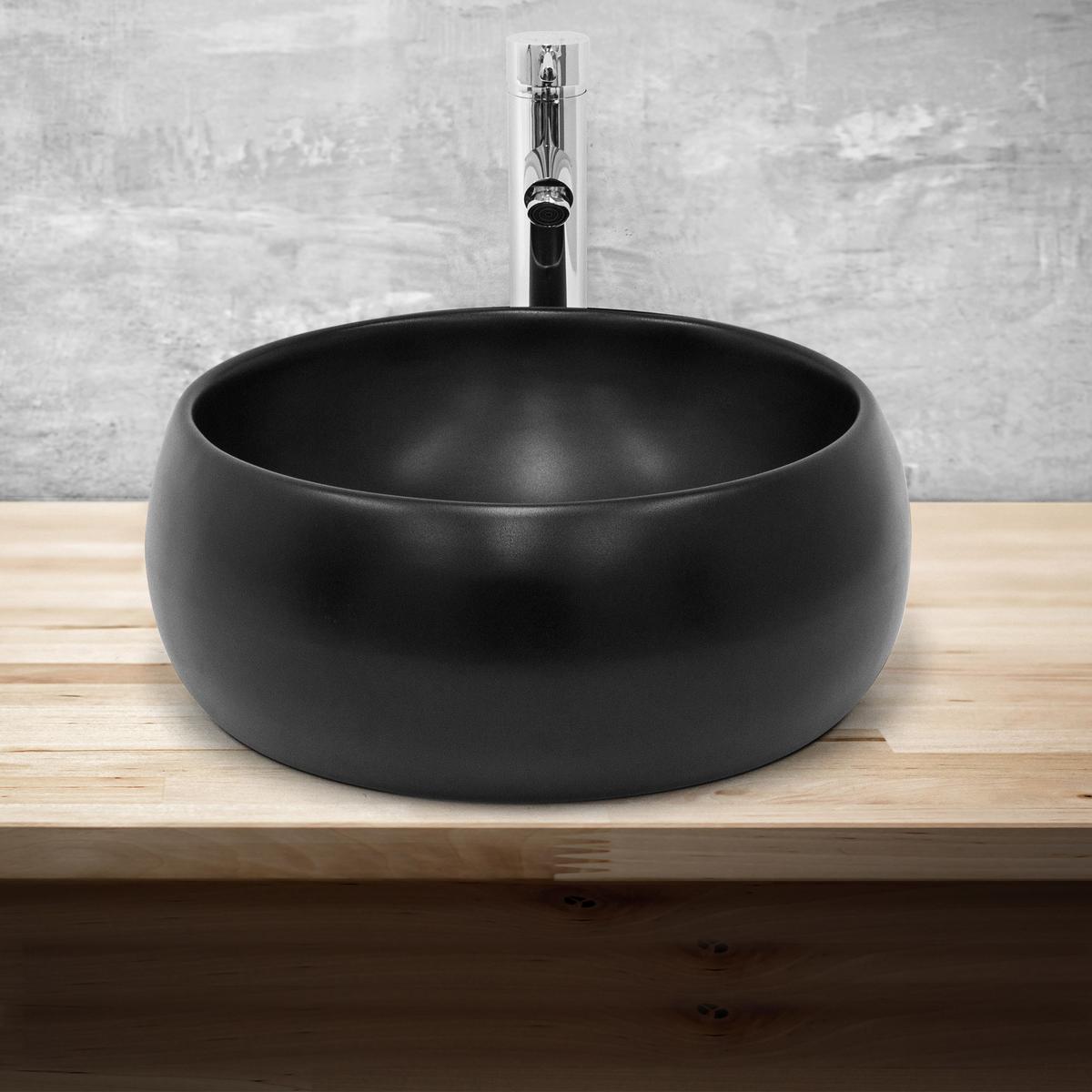 WASCHBECKEN - Schwarz, Keramik (40/40/40cm) - ML-DESIGN