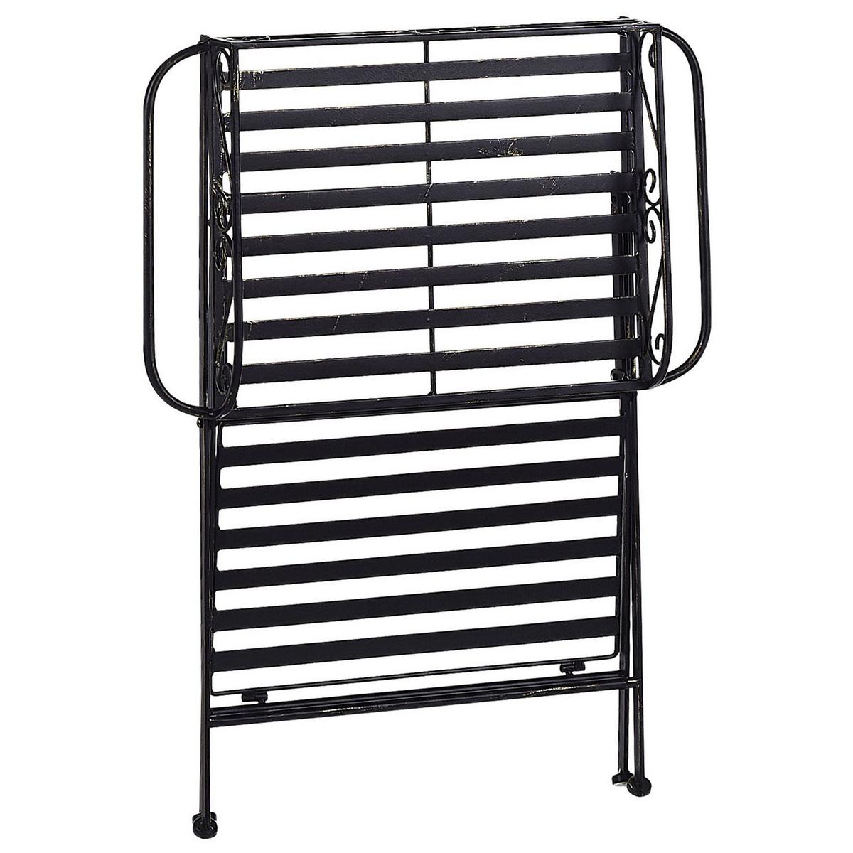 GARTENTISCH Metall Schwarz Ancud - Schwarz, Metall (35/53/73cm) - Beliani