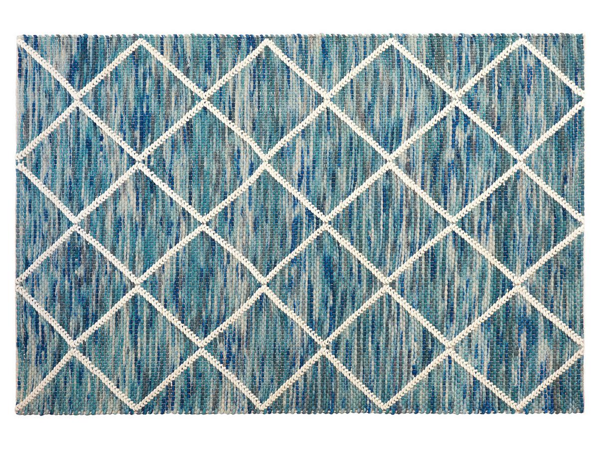 KURZFLOR-TEPPICH Belenli 200/140 cm - Blau, Textil (140/200cm) - Beliani