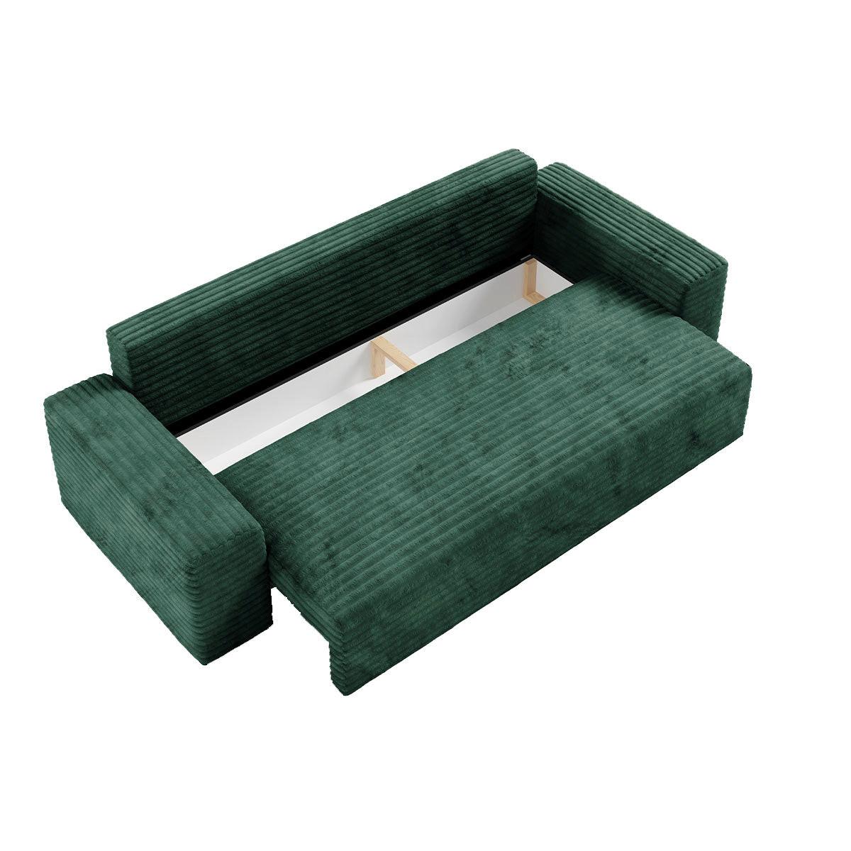 SOFA Fabio 3 Sitzplätze Grün - Grün, Holz (260/82/102cm) - Petits-meubles