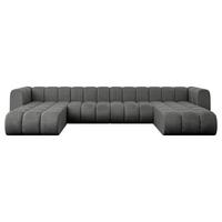 WOHNLANDSCHAFT modulares Sofa Joren-U2 - 410x177x70 cm Dunkelgrau - Dunkelgrau, Holzwerkstoff/Textil (410/70/177cm) - ALTDECOR