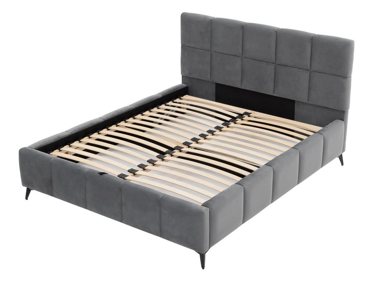 POLSTERBETT Amber - Creme/Schwarz, Holzwerkstoff/Textil (180/200cm) - MIRJAN24