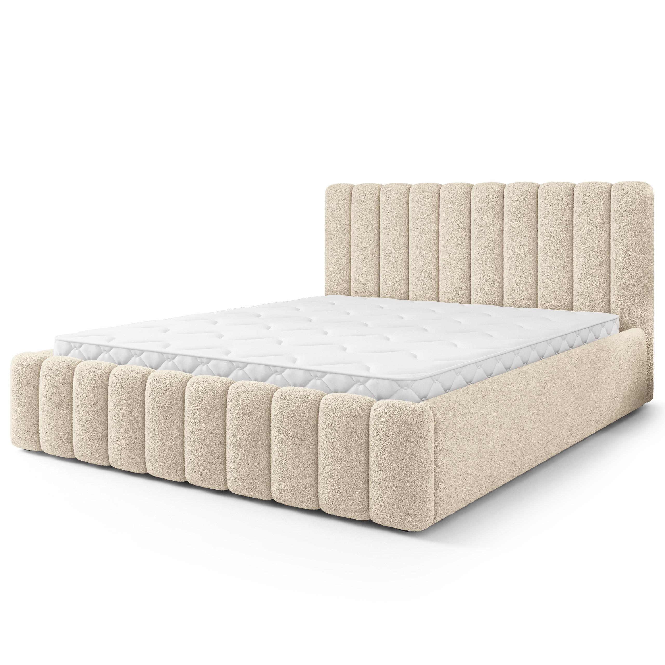 POLSTERBETT DINESE Q 160x200 cm mit Bettkästen - Creme - Creme, Holz (160/200cm) - MASSENO