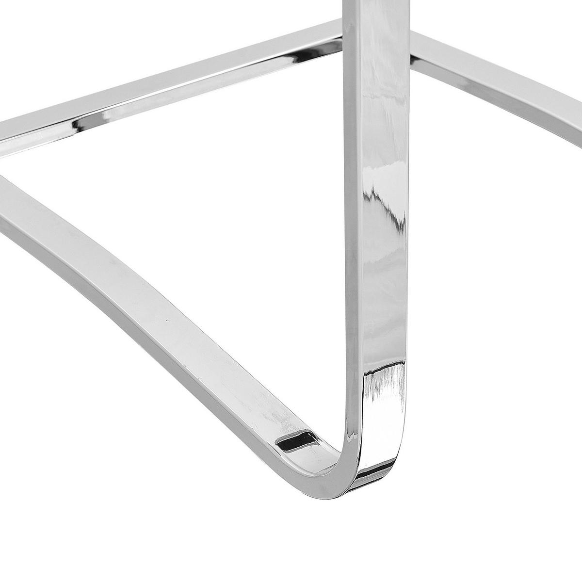 ESSZIMMERSTUHL 2er-Set Kunstleder Grau Picknes - Grau, Textil/Metall (43/105/55cm) - Beliani