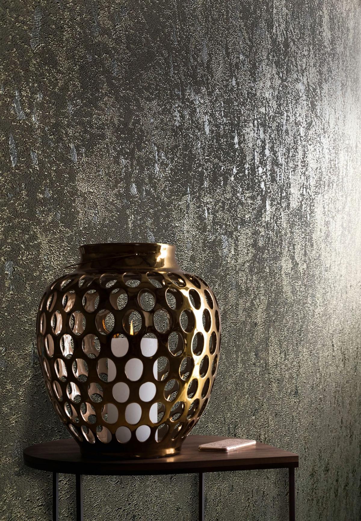 VLIESTAPETE Struktur Tapete braun, gold - Goldfarben/Braun, Papier (53/1cm) - marburg