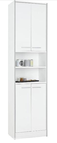 Hochschrank in Perlweiß