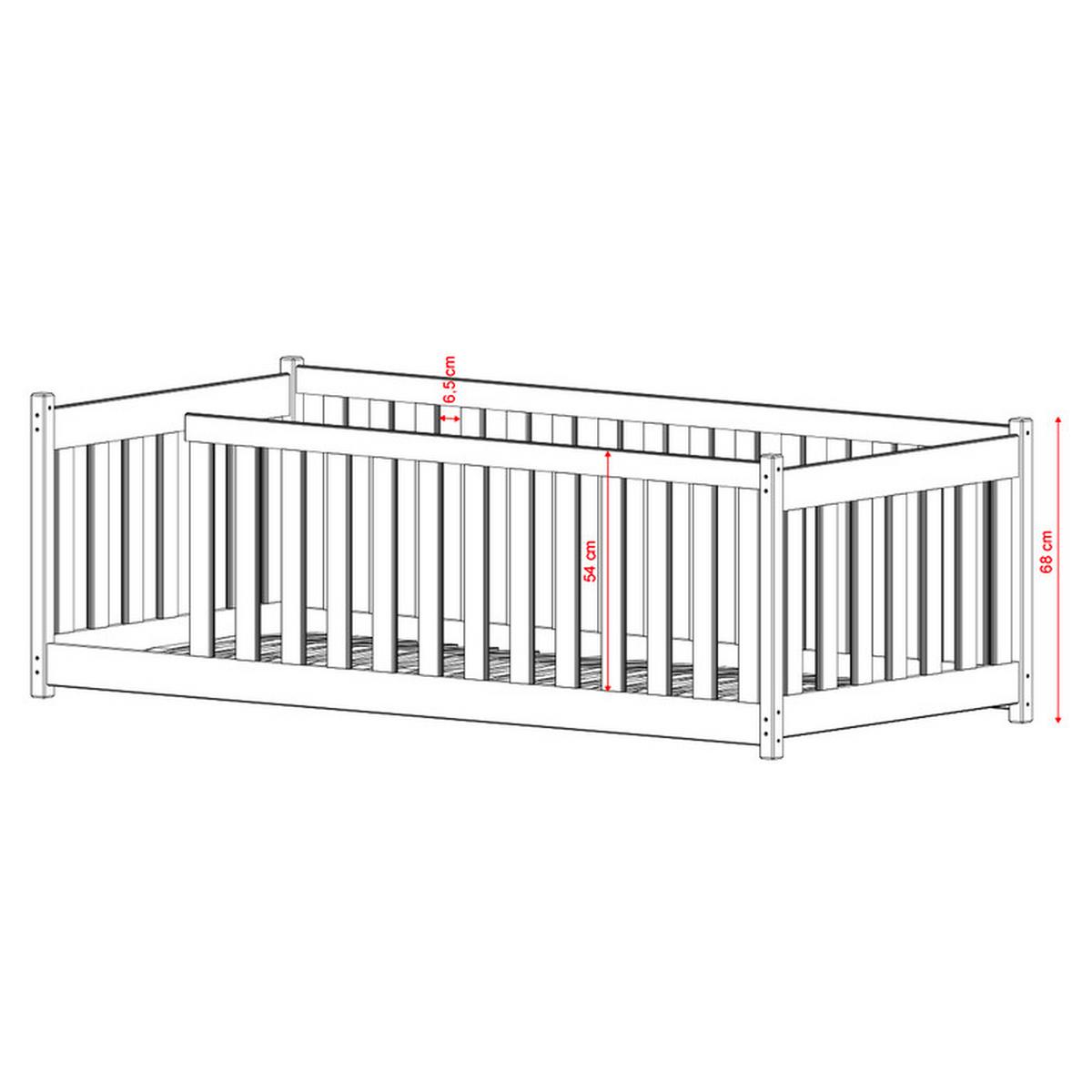 BETT 90/200 Lilou Weiß - Weiß, Holz (90/200cm) - Petits-meubles