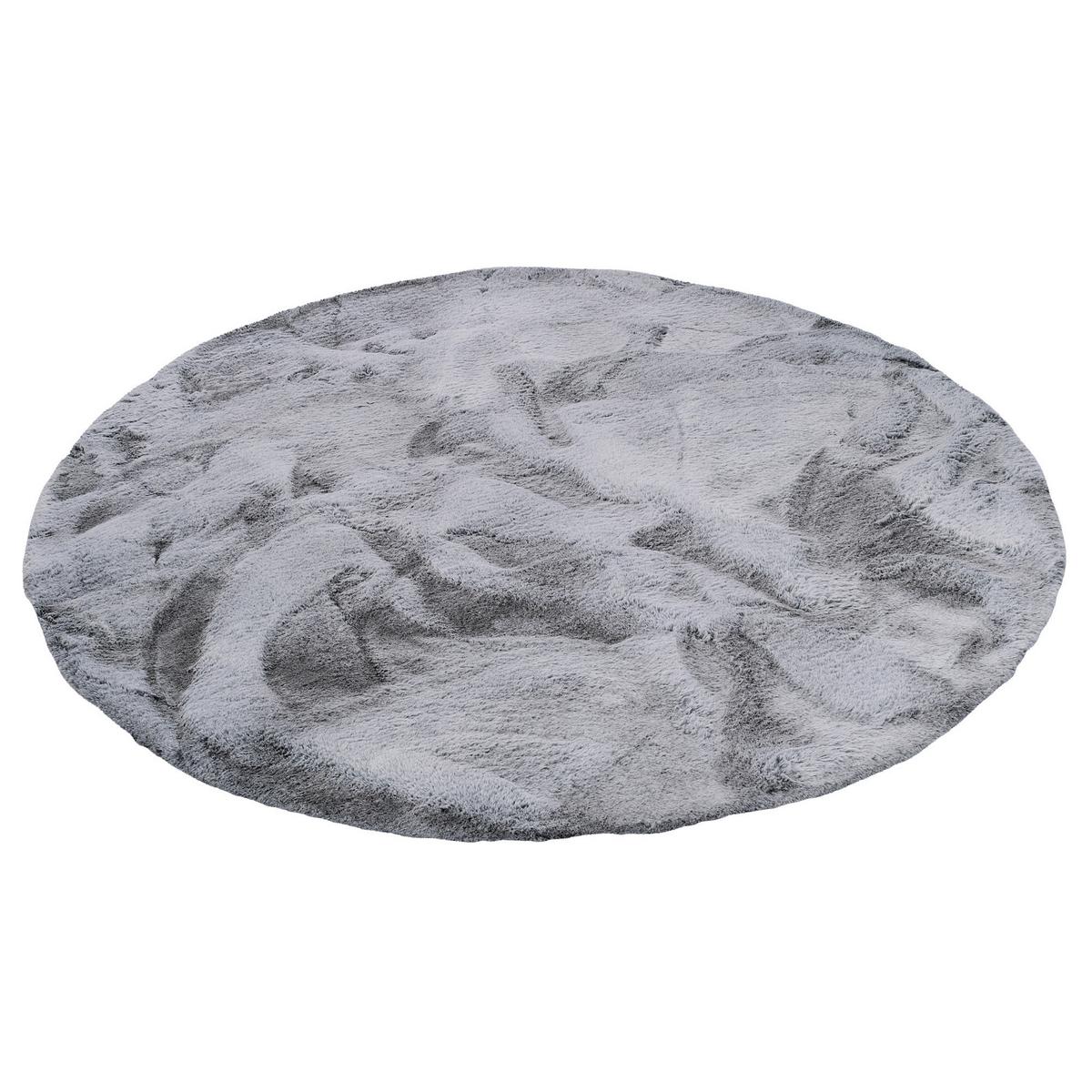 FELLTEPPICH LUXUS SUPER SOFT PLUSH RUND - Blaugrau, Textil (120/120cm) - Pergamon