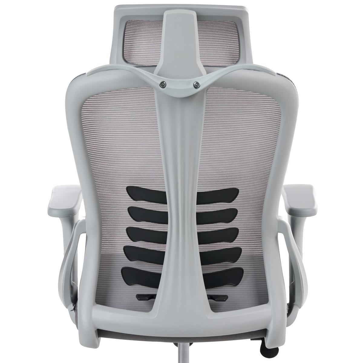 BÜROSTUHL Grau Ergonox - Grau, Textil (60/119/70cm) - Beliani
