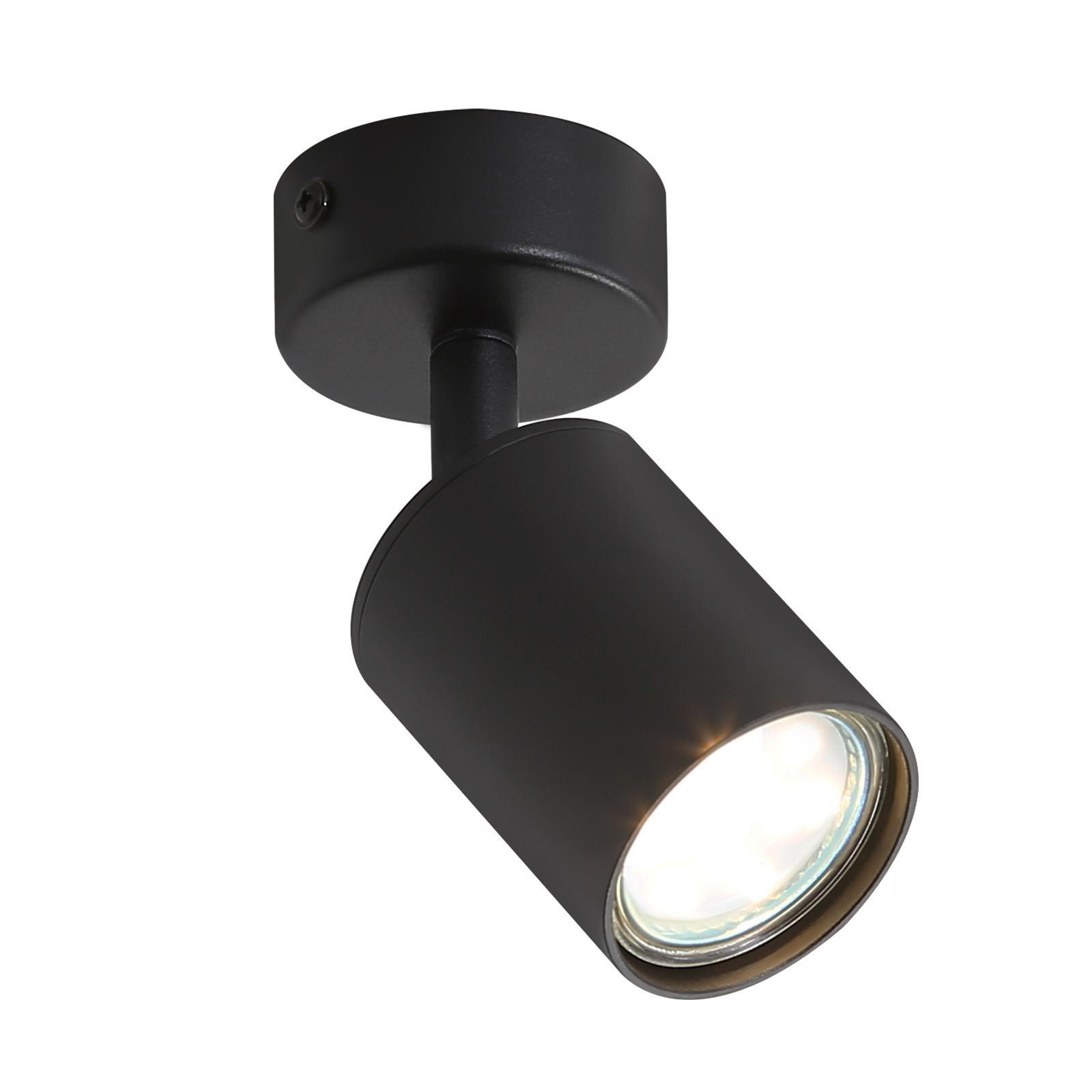 DECKENSTRAHLER Freiheit 1-flammig 6/6/14 cm - Schwarz, Metall (6/6/14cm) - Nettlife
