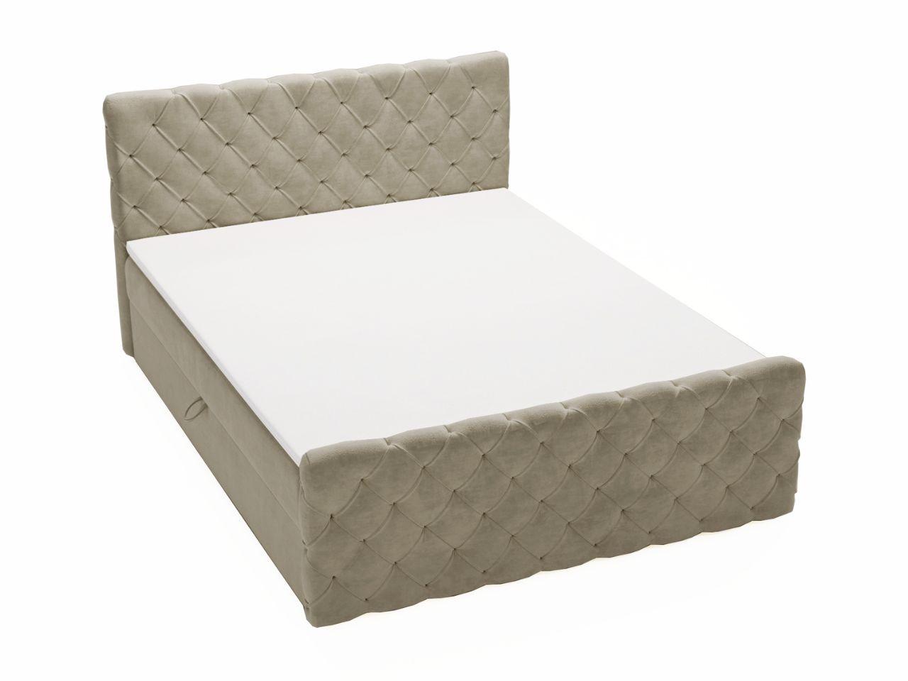 BOXBETT Lunaris 180x200 Hellbraun - Hellbraun, Holz/Textil (180/200cm) - Graingold