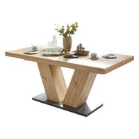 ESSTISCH ausziehbar Elena 180x90x76 Asteiche - Schwarz/Braun, Holzwerkstoff (180/90/76cm) - 58aufmkessel
