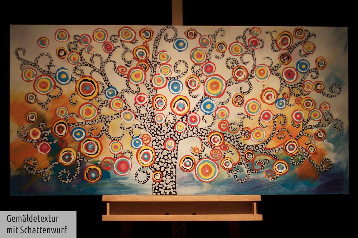 ÖLGEMÄLDE 120/60 cm - Blau/Gelb, Holz/Textil (120/60cm) - KUNSTLOFT