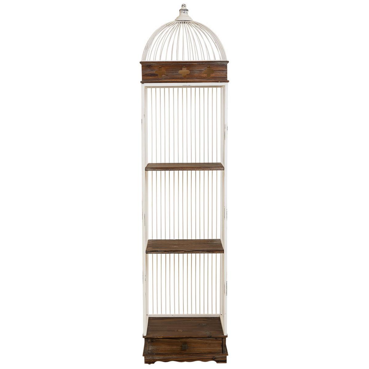 REGAL aus Holz und Metall 41x31x172 cm - Braun, Metall (41/172/31cm) - Wanderlust