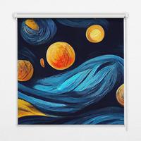 INNENROLLO - Fensterrollo - Rollo - 80x180 cm - Planeten - Dunkelblau, Kunststoff (80/180/0.5cm) - TULUP