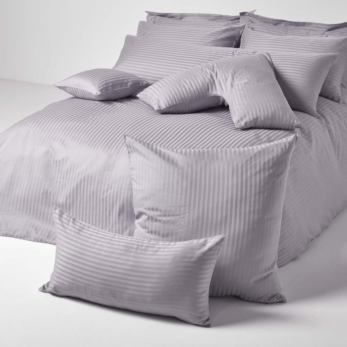 SEITENSCHLÄFERKISSENBEZUG Damast-Streifen, 48/136 cm - Grau, Textil (50/140cm) - Homescapes