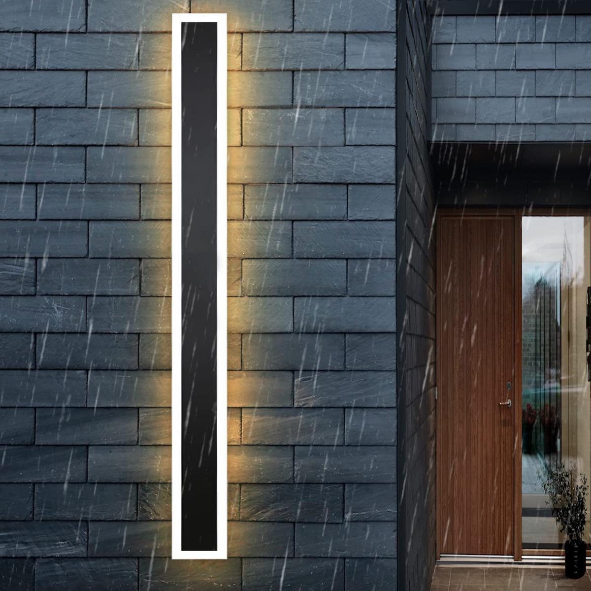 LED WANDLEUCHTE Lichtblick - Schwarz, Metall (8/4/100cm) - Nettlife