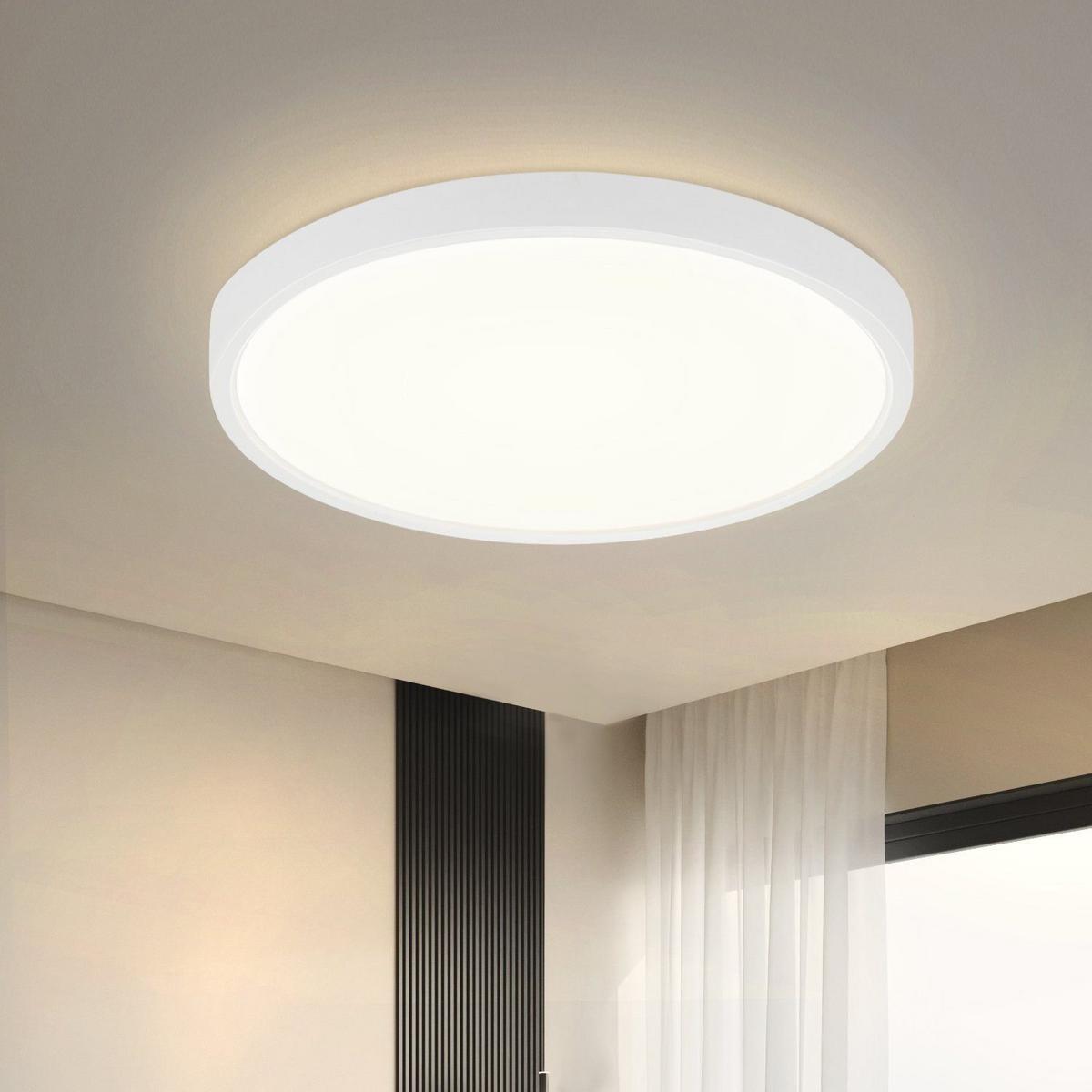 LED-DECKENLEUCHTE Grimmenfels 22.0/2.5/22.0 cm - Schwarz, Kunststoff (22/22/2.5cm) - ZMH