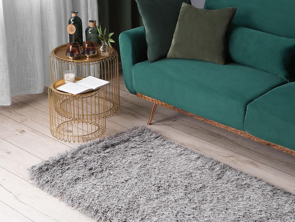 SHAGGY-TEPPICH Cide 150/80 cm - Grau, Kunststoff (80/150cm) - Beliani