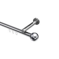 GARDINENSTANGE INNENLAUF Siteno Luino 360 cm (geteilt in 2 x 180 cm), 1-läufig, 20 mm Ø Chrom - Chromfarben, Metall (360cm) - INTERDECO