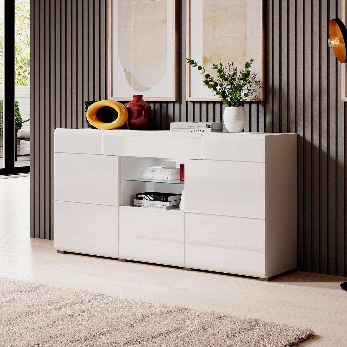 SIDEBOARD Jules Weiß - Weiß, Holzwerkstoff (159/82/39cm) - Petits-meubles