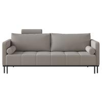 SCHLAFSOFA Skilia mit Schlaffunktion, 3-Sitzer 224 cm - Schwarz/Grau, Textil/Metall (224/85/102cm) - Selsey