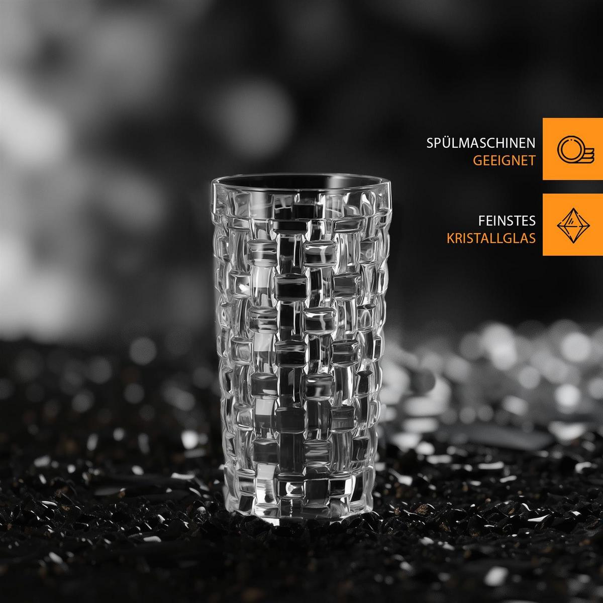 LONGDRINKGLÄSER Bossa Nova transparent 395 ml 4er Set - Transparent, Glas (0.001L) - Nachtmann