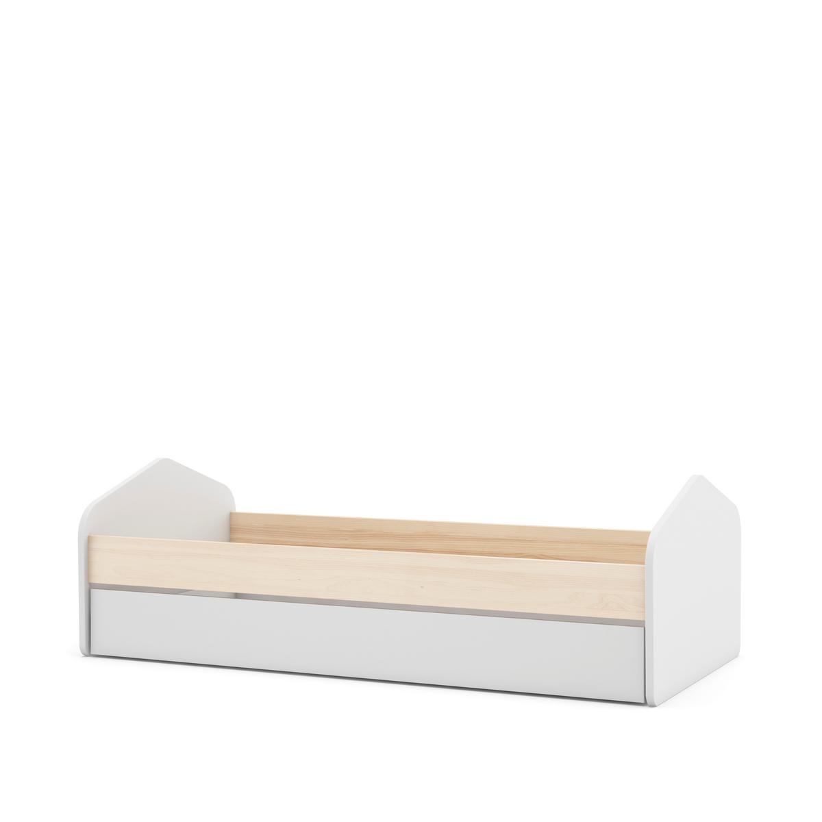 BETT Estefania Weiß 205.4/100/65 cm - Weiß, Holz (190/90cm) - Calicosy