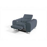 SESSEL Bastien Relax In Stoff Gemma - Blau, Holzwerkstoff/Textil (125/95/97cm) - Fun Möbel