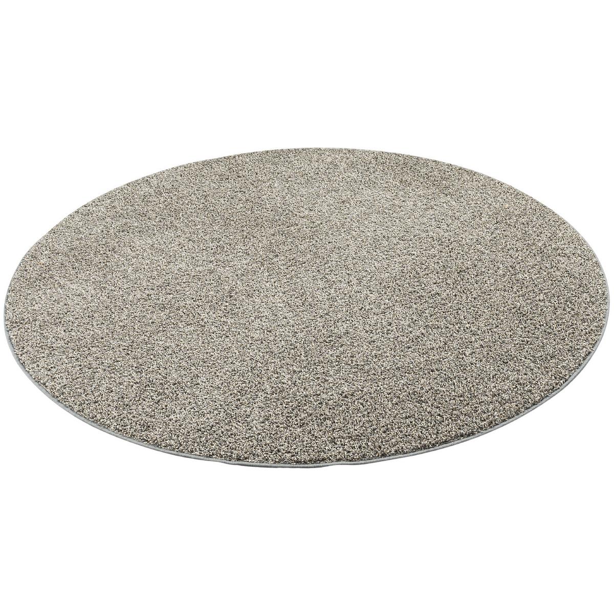 HOCHFLOR VELOURS TEPPICH MONA MIX RUND - Anthrazit, Textil (133/133cm) - Snapstyle