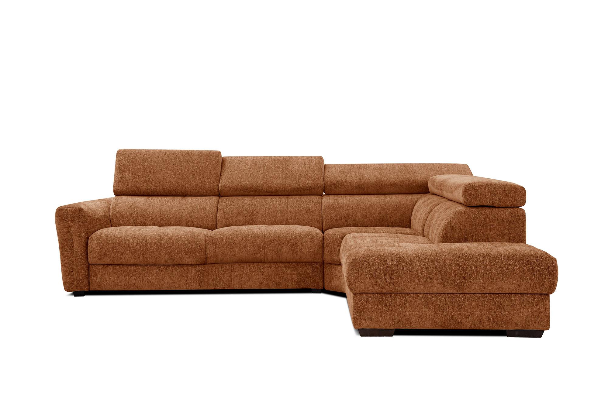 ECKSOFA CALVERA 5-Sitzer, dunkelorange - Dunkelorange, Holzwerkstoff/Textil (298/239cm) - Wozimo