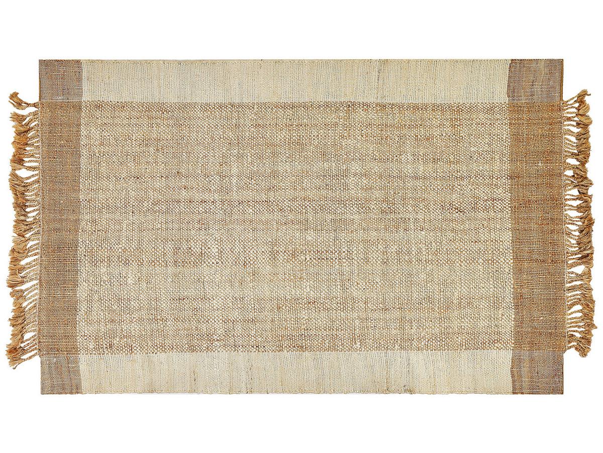 TEPPICH geflochten Dedemli 230/160 cm - Beige, Naturmaterialien (160/230cm) - Beliani