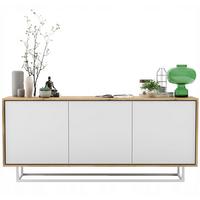 KOMMODE Apollo 3D Eiche wotan Weiß Matt 168 cm - Weiß, Holzwerkstoff/Metall (168/72/35cm) - Meble Lindner