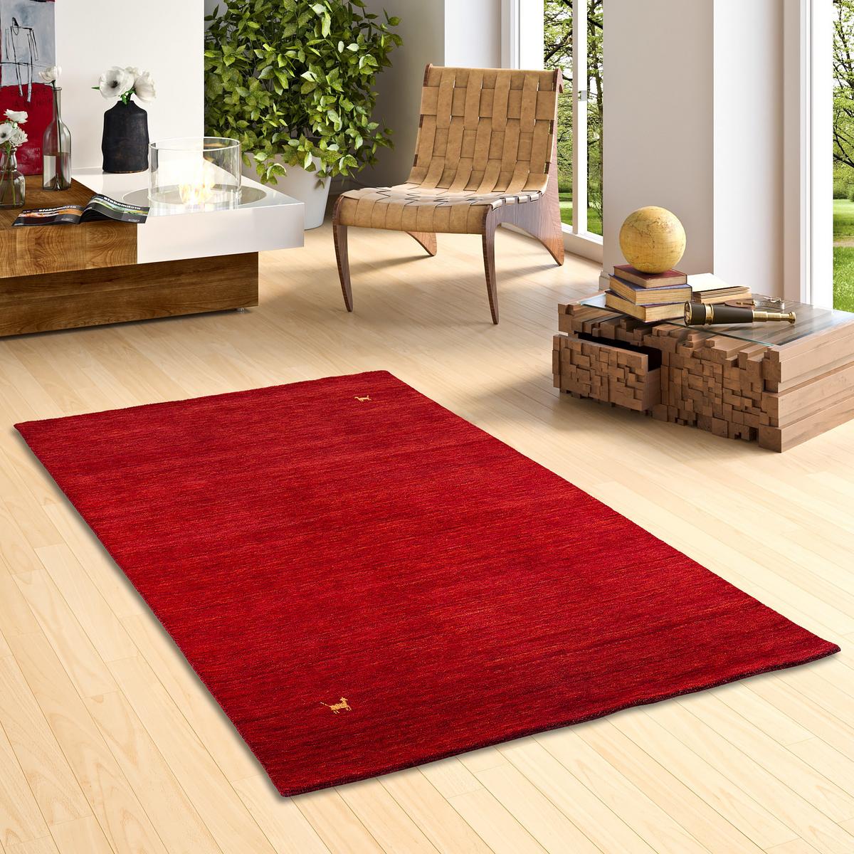 NATUR TEPPICH INDO NEPAL GABBEH SHIVA - Rot, Textil (70/300cm) - Pergamon