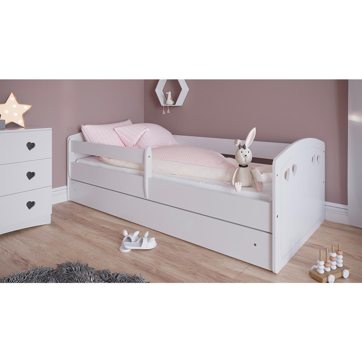 KINDERBETT 80/180 Julia Weiß - Weiß, Holzwerkstoff (80/180cm) - Petits-meubles