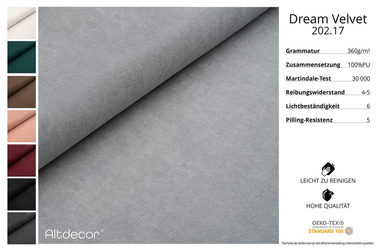 WOHNLANDSCHAFT IREA-U2-v2 - 386x165x80 cm Grau - Titanfarben, Holzwerkstoff/Textil (386/80/165cm) - ALTDECOR