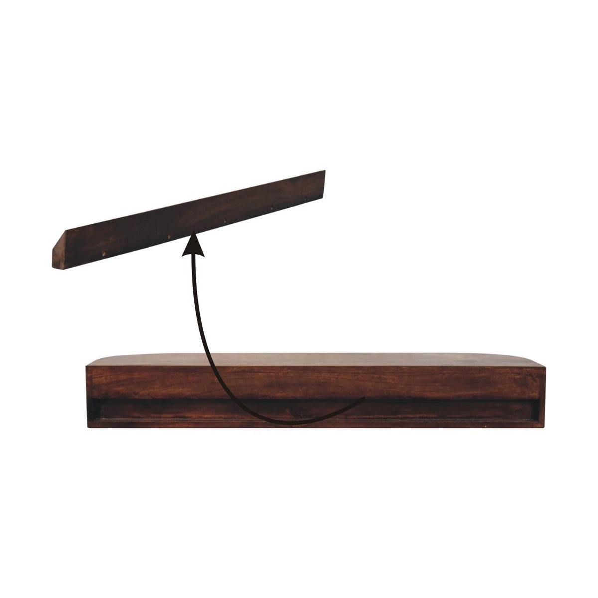 KONSOLENTISCH Kastanien-Finish, 2 Schubladen, 1 offenes Regal, Dunkelbraun - Dunkelbraun, Holz (110/30/15cm) - Artisan Furniture