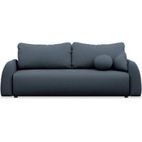 3-SITZER SOFA Nubelle dunkelblau Chenille-Bezug, wasserabweisend - Schwarz/Dunkelblau, Kunststoff/Textil (244/85/93cm) - Selsey