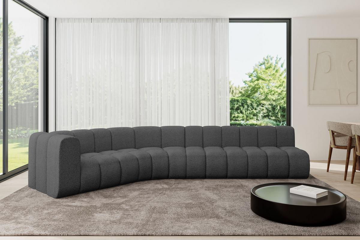 ECKSOFA modulares Sofa Karex-L2 - 399x194x70 cm Grau - Grau, Holzwerkstoff/Textil (399/194cm) - ALTDECOR