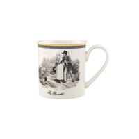 KAFFEEBECHER Audun Chasse weiß-grau-gelb 300 ml - Gelb/Weiß, Keramik (0.3L) - Villeroy & Boch