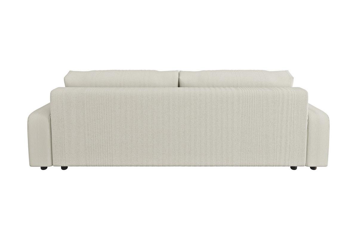 BIGSOFA Emma Beige Cord - Beige/Schwarz, Holz/Kunststoff (234/78/122cm) - S-Style Möbel