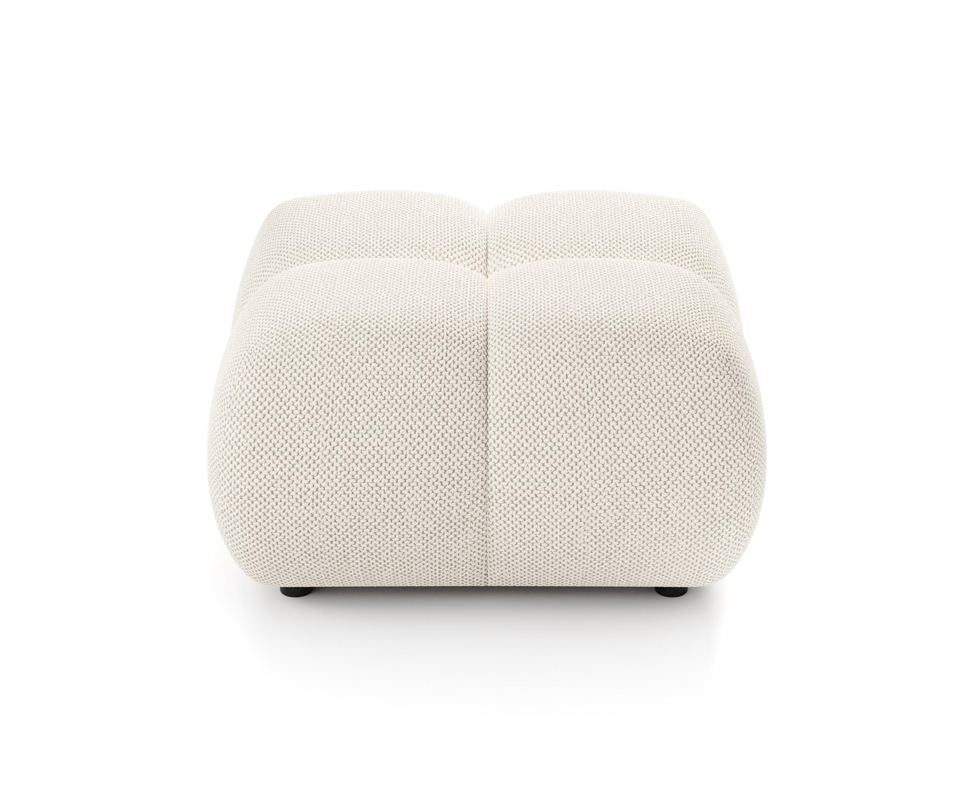 POLSTERHOCKER MODA Modern Sitzhocker, Fußhocker Creme - Creme, Holzwerkstoff/Kunststoff (72/43.5/72cm) - MASSENO