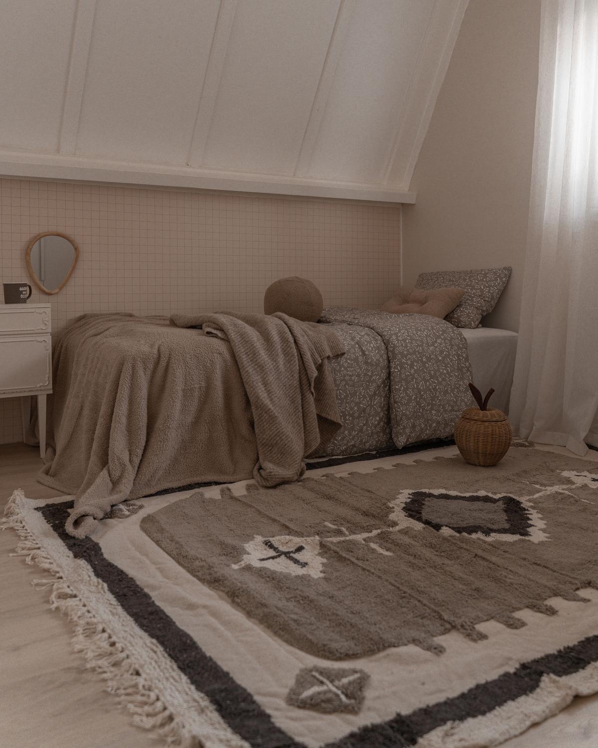 KURZFLOR-TEPPICH Geyve 230/160 cm - Beige, Textil (160/230cm) - Beliani