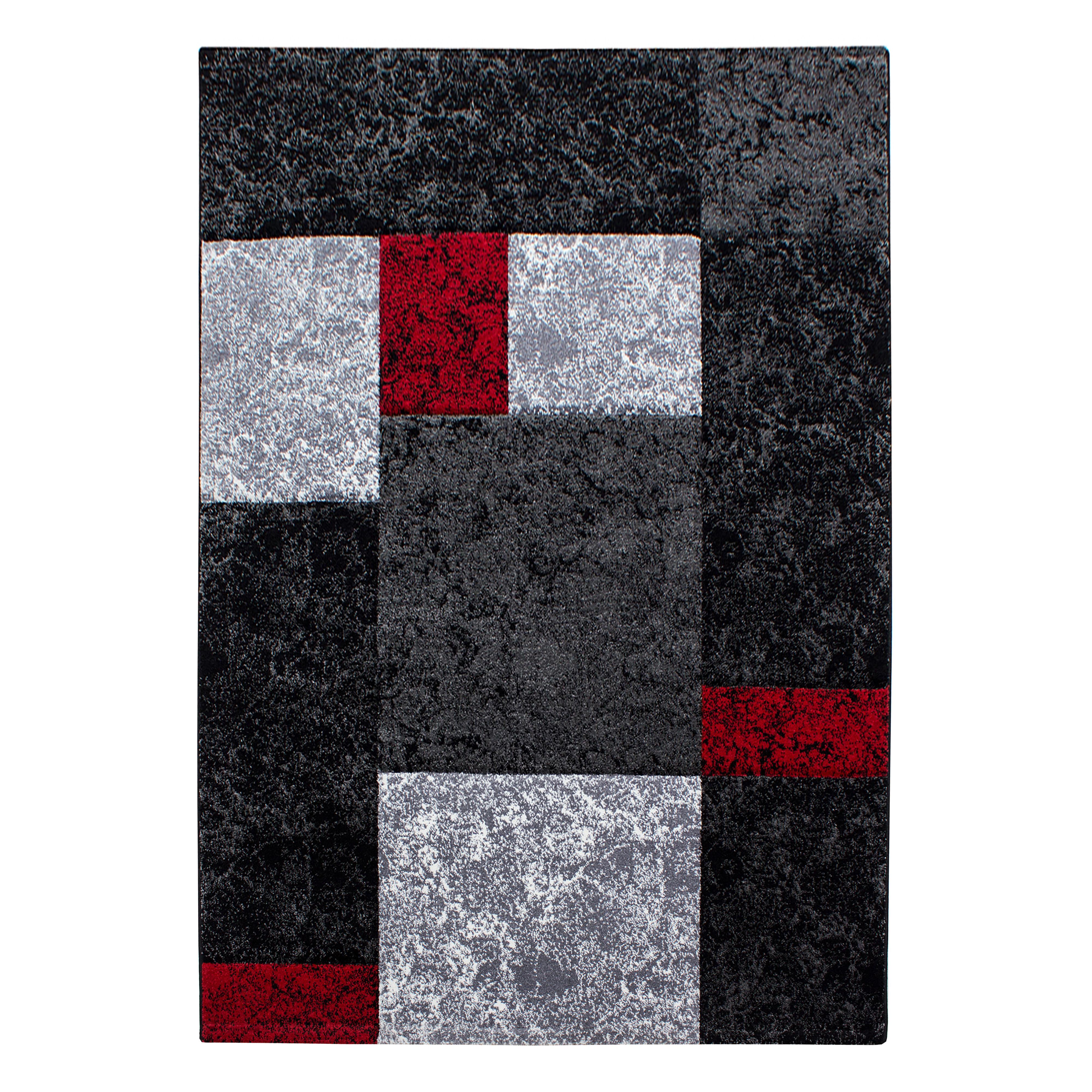 KURZFLORTEPPICH LATEMAR, kariert, Rot, 140 x 200 cm - Rot, Textil (140/200cm) - KADIMA DESIGN